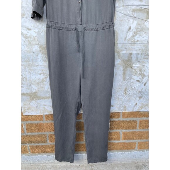 Suzy D London size small tencel jumpsuit made in Italy pewter/gray - Picture 4 of 12